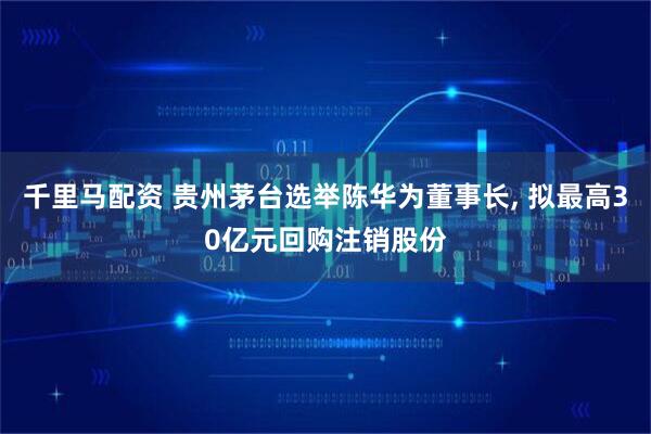 千里马配资 贵州茅台选举陈华为董事长, 拟最高30亿元回购注销股份